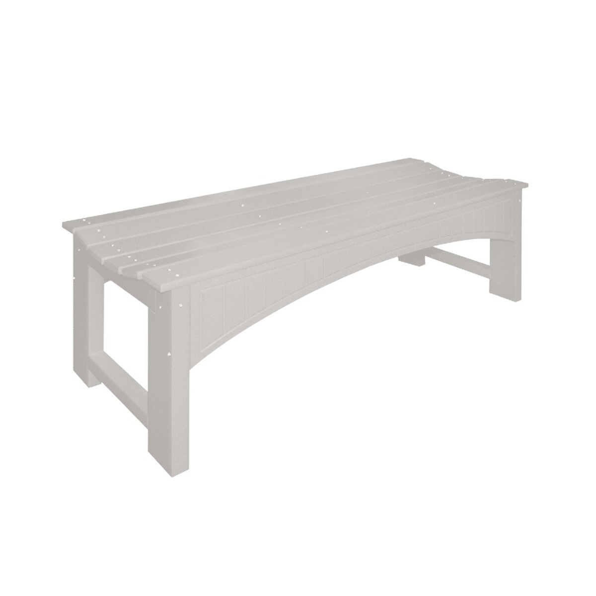 contoured mall bench light gray